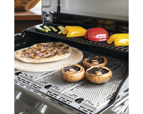 Nexgrill 4B Evolution gasgrill, zwart, 4 branders, 3,23 kW, grilloppervlak 44x64 cm + zijbrander, inclusief rooster, dekselthermometer, vetopvangbak, kookgereihouder, zijtafel, warmhoudrek