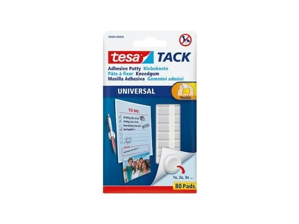 TESA TACK, Monteringspude, Hvid, Indendørs, Papir, Blister