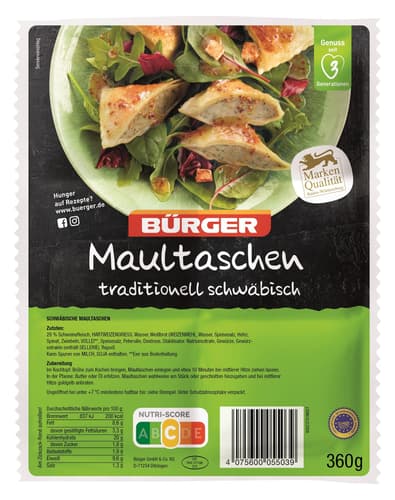 Bürger Schwäbische Maultaschen traditionell