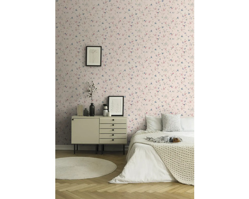 Vliesbehang 39071-1 Maison Charme bloemenwijnstok crèmegroen