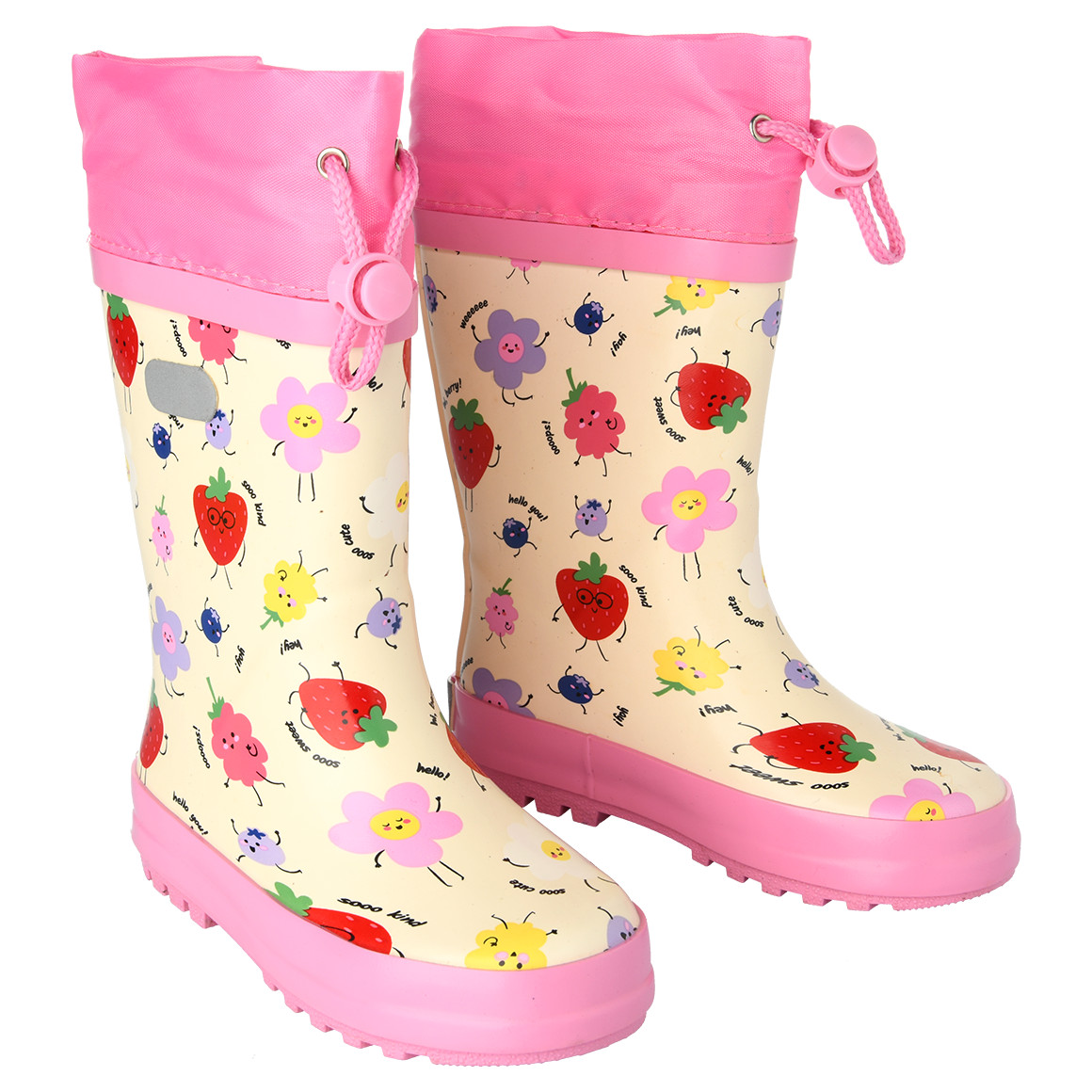 Topomini Baby Gummistiefel mit Allover-Print creme