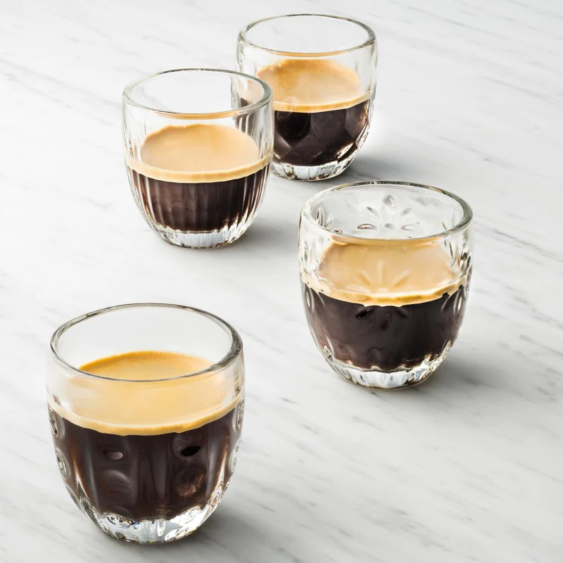 Lot de 6 tasses expresso fleurs, TROQUET La Rochère