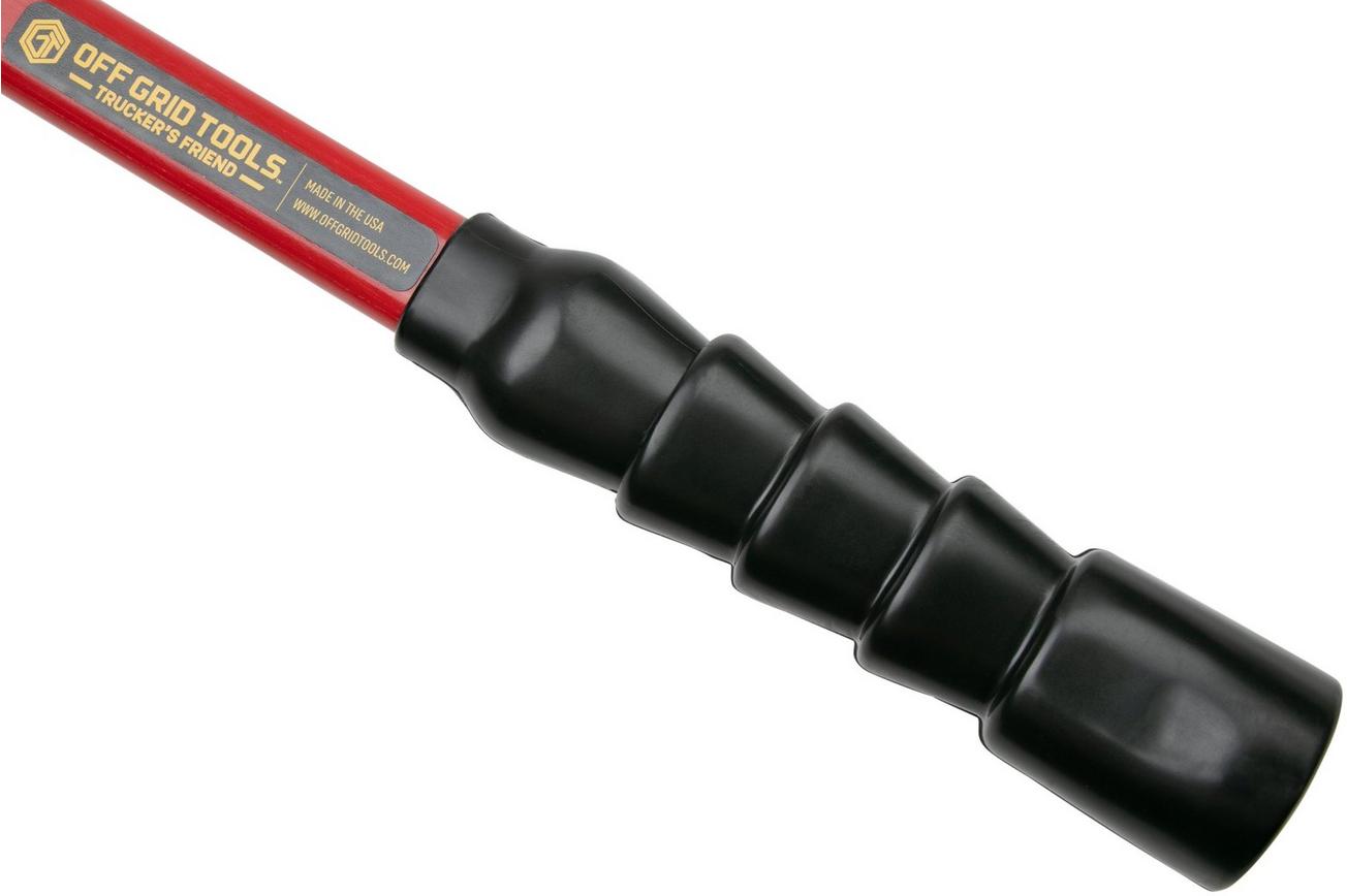 Off Grid Tools Trucker's Friend, rood, koolstofstaal, handbijl