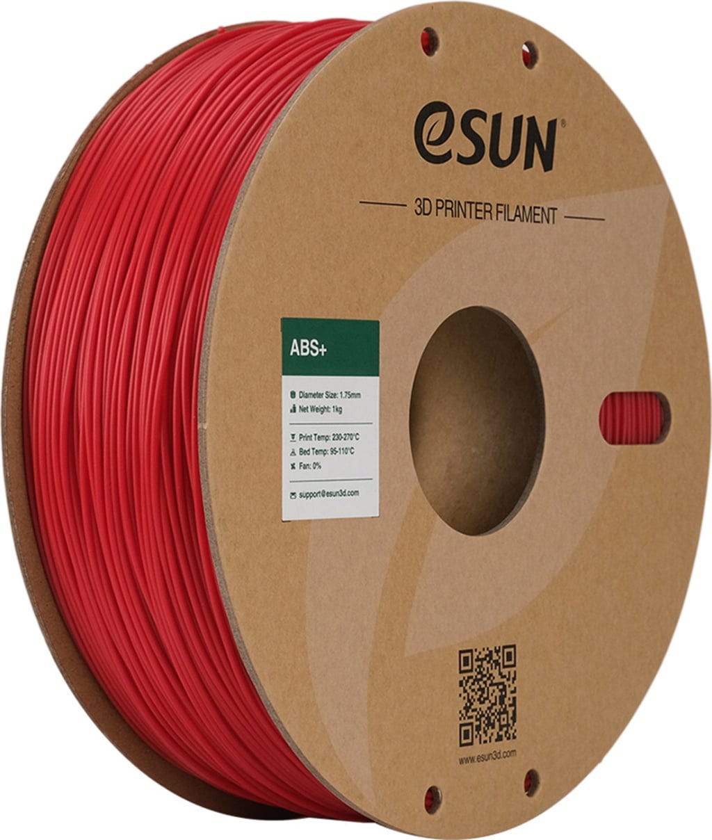 eSUN  ABS+ Fire Engine Red, 1,75 mm / 1000 g    ABS Filament mit verbesserten mechanischen Eigenschaften