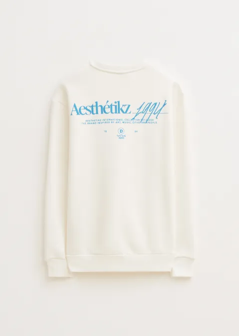 Sweater met artwork off-white (WIT.O)