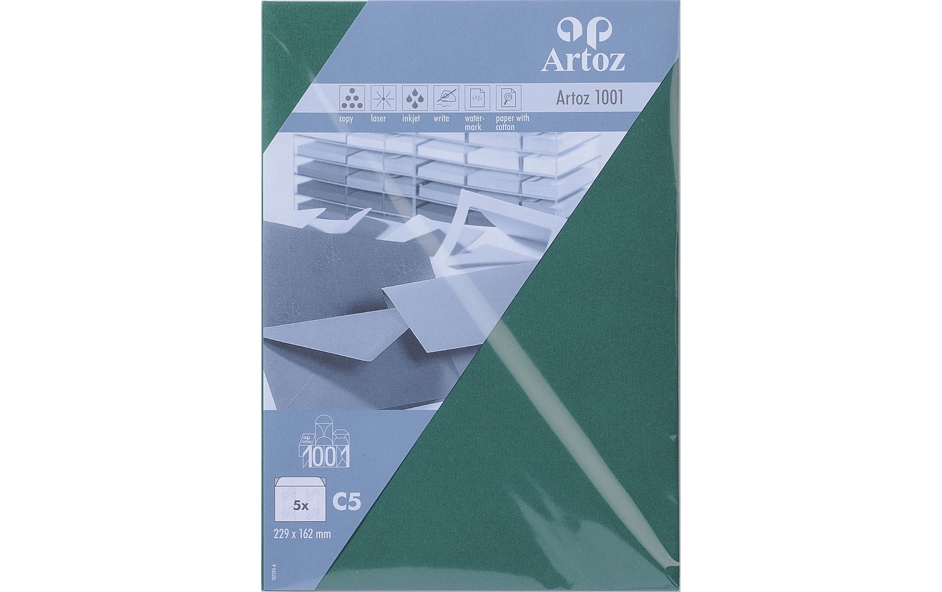 Couvert 1001, C5, 5 Stück, RacinggreenEdler Briefumschlag