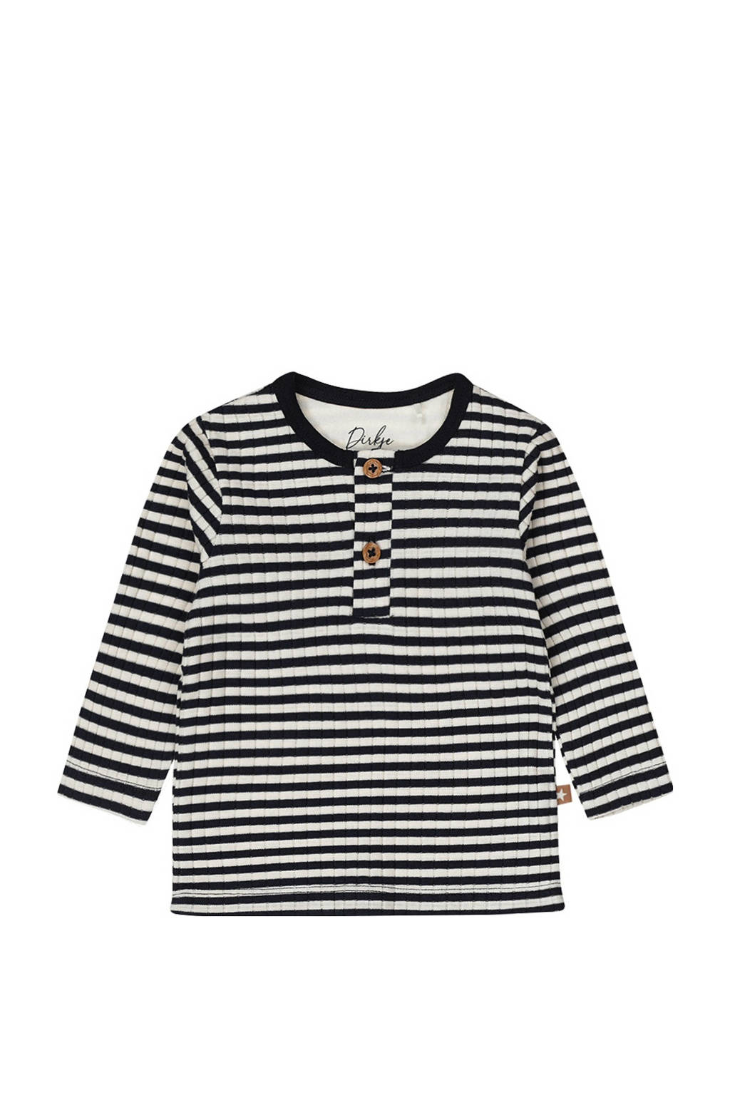 Dirkje baby gestreepte longsleeve blauw/wit