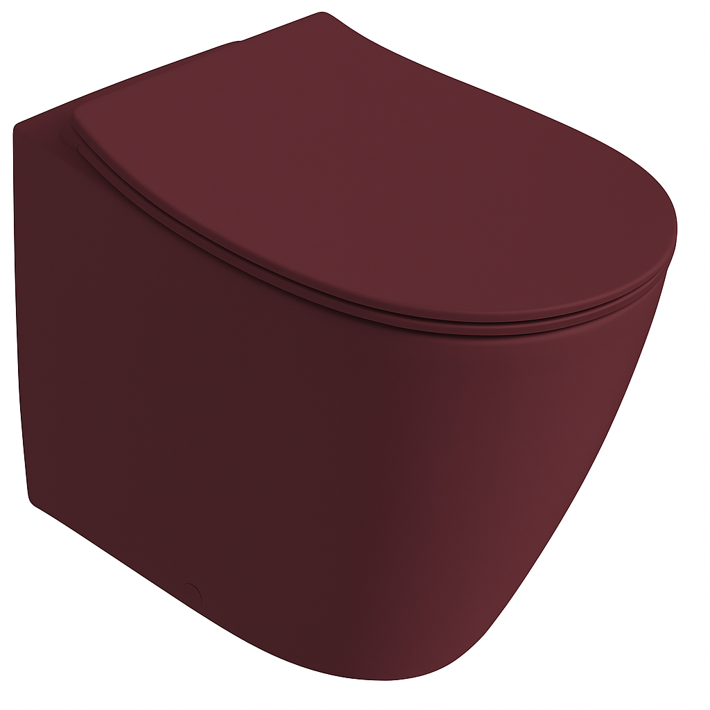 Isvea Sentimenti staande toiletpot randloos 52x36cm rood