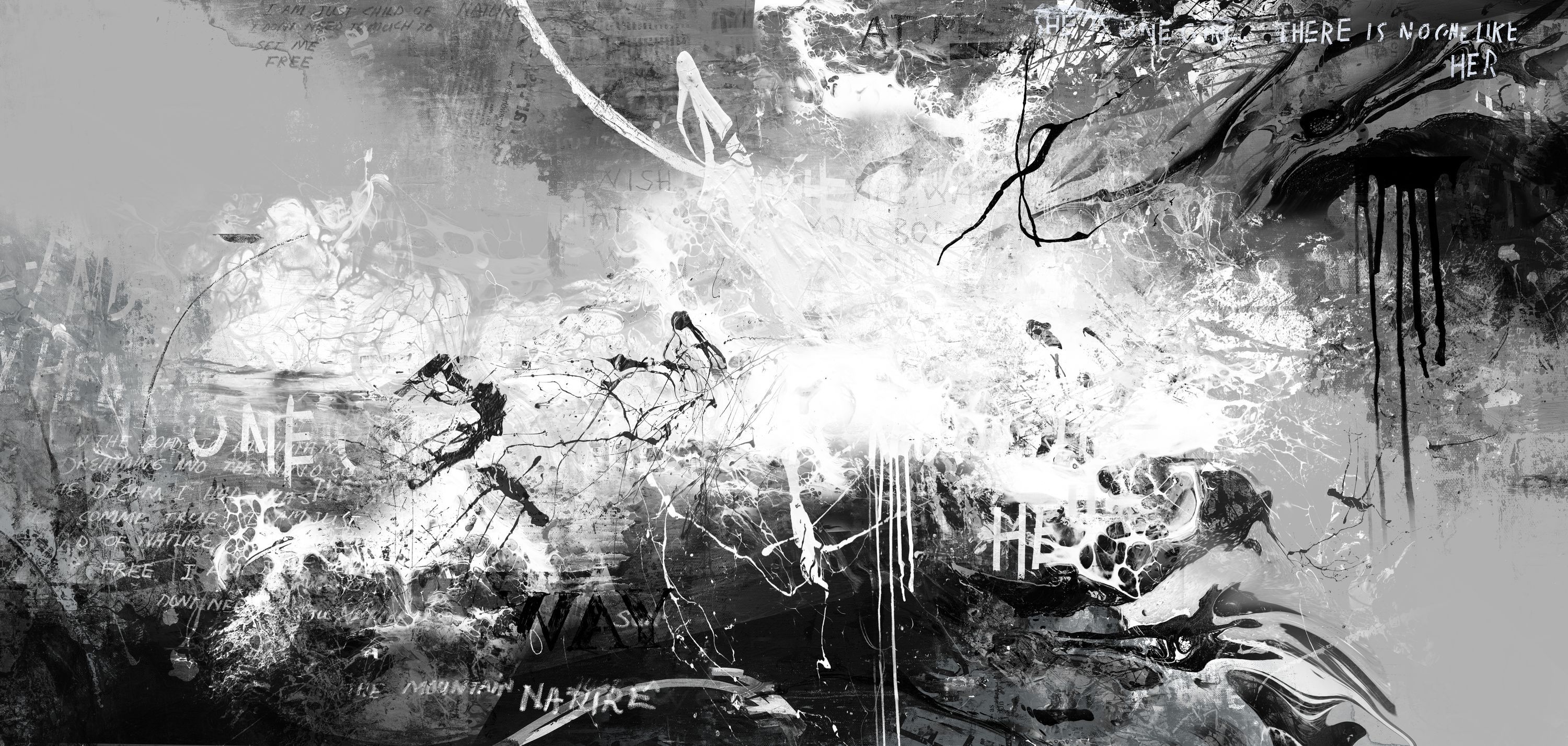 Aludibondbild ABSTRACT BLACK &