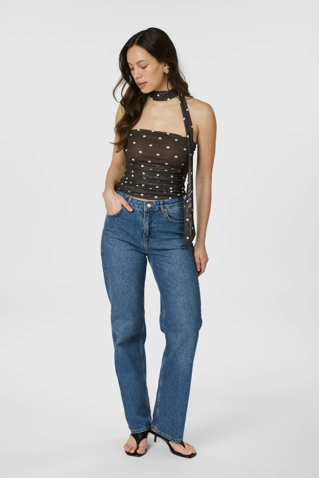 Neo Noir Torinti Mesh Dot Top 165892