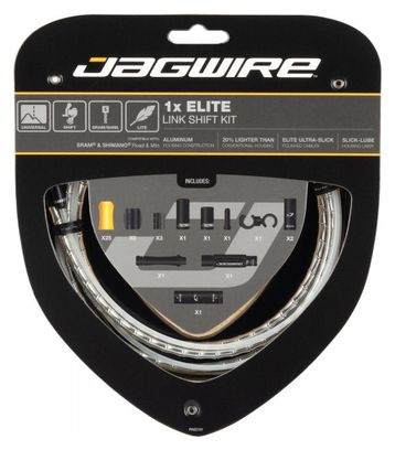 Kit Câble et Gaine pour Dérailleur Jagwire 1x Elite Link Shift Kit Argent
