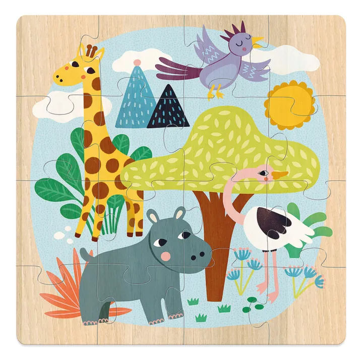 Vilac Coffret 3 puzzles Animaux du monde - 16 pièces