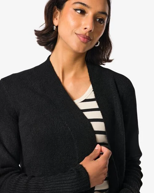 gilet femme Lana en maille noir