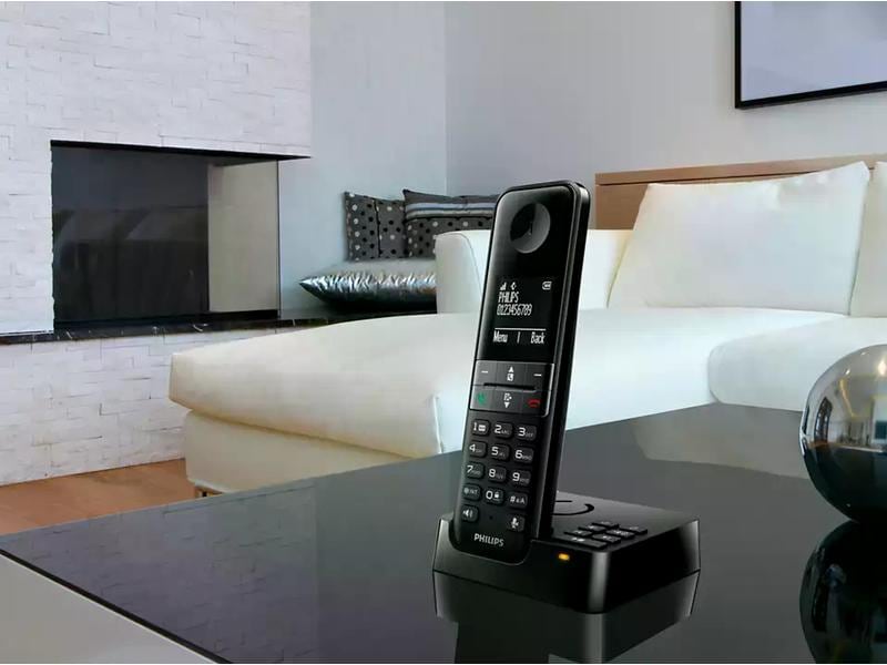 Philips Schnurlostelefon D4751B Schwarz Schnurlostelefon mit Anrufbeantworter
