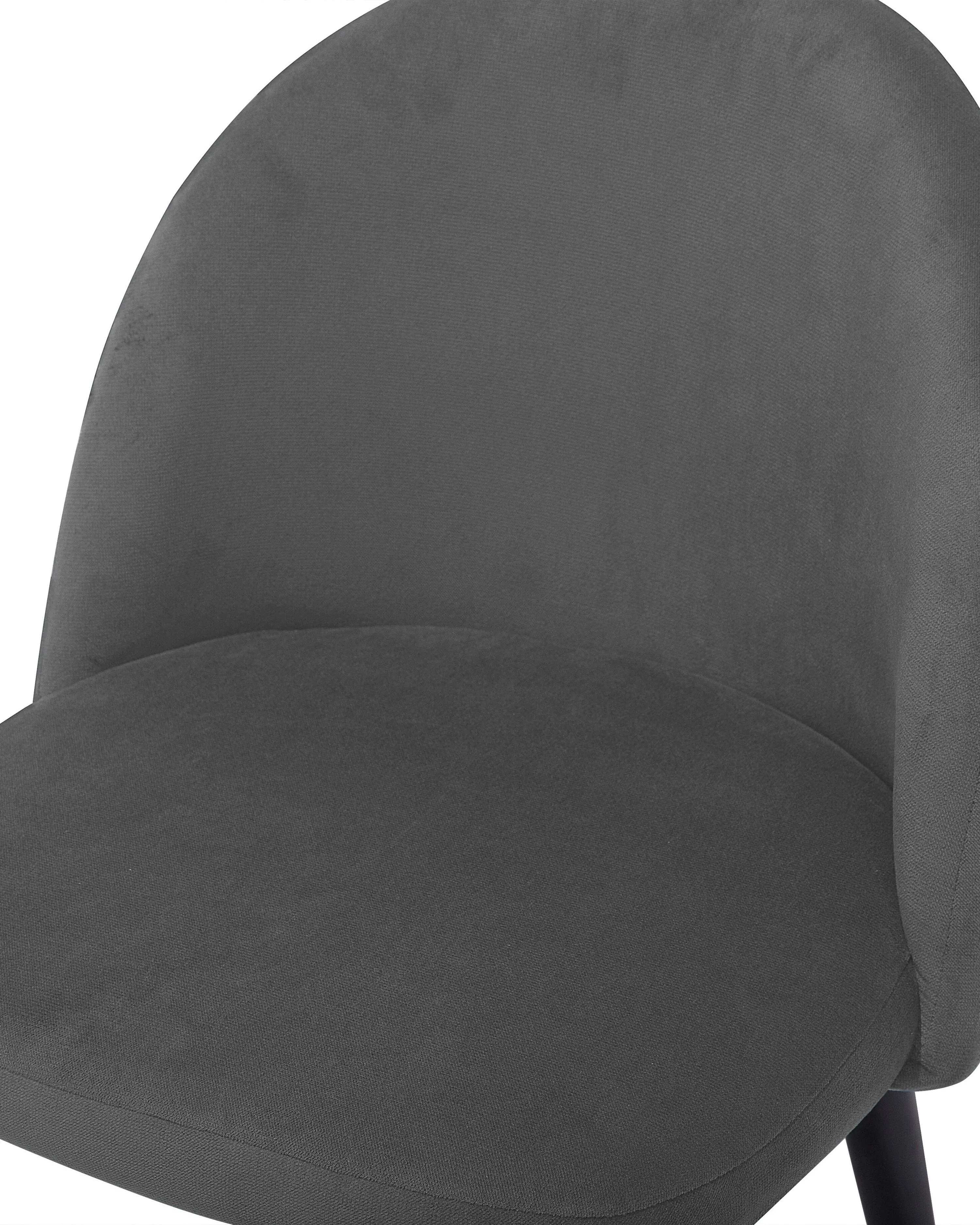 Set van 2 eetkamerstoelen VISALIA Fluweel Grijs
