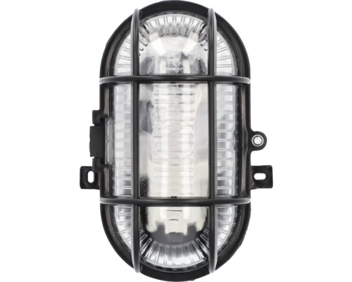 Ovale lamp IP44 PVC mand zwart