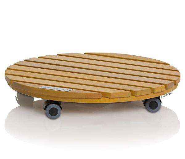 LECHUZA® Rolluntersetzer Natural Wood, rund