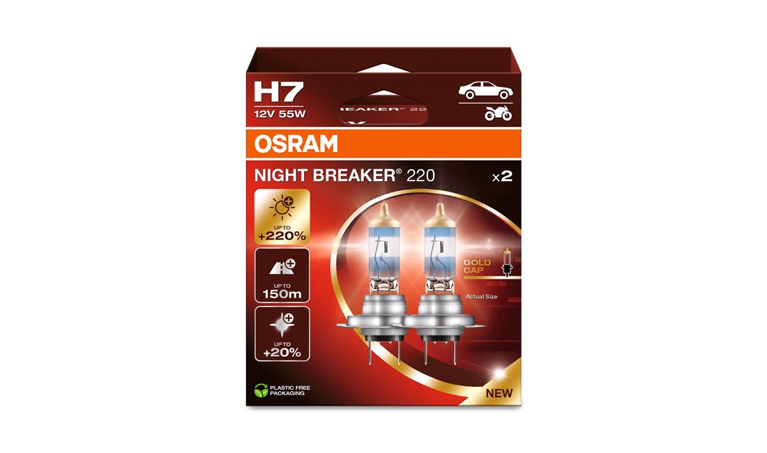 Pæresæt H7 Night Breaker Laser +220 - Osram