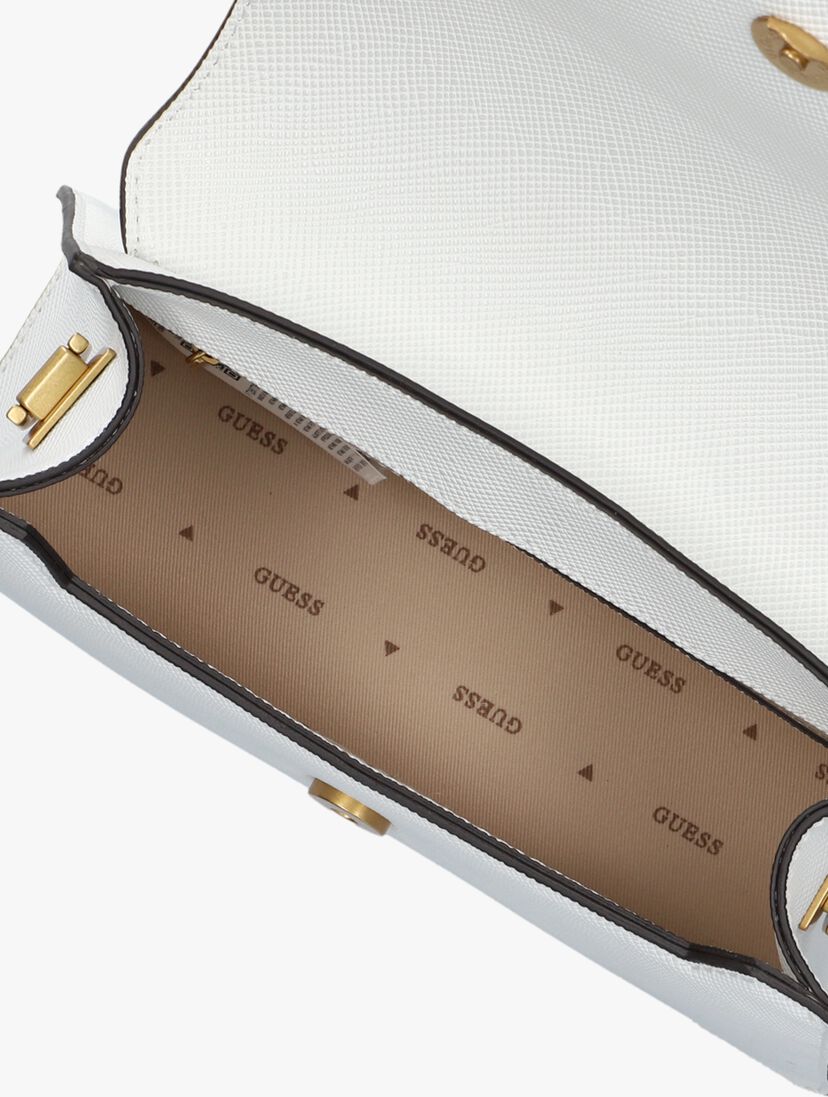 GUESS witte guess schoudertas lossie crossbody flap