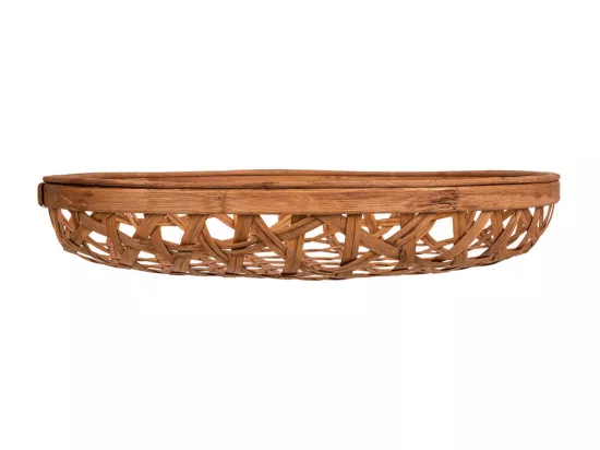 Plateau en bambou marron d35x6h