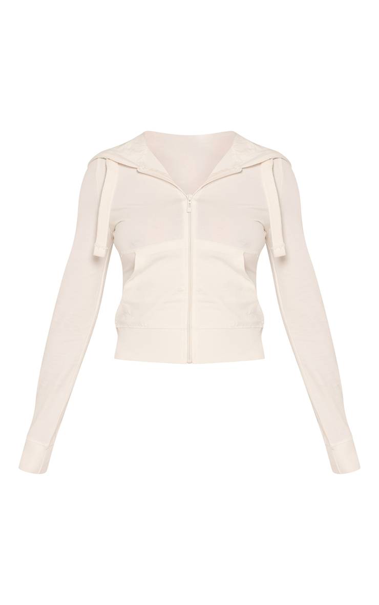 Crème Short Ajusté Taille Basse À Cordon De Serrage Petite