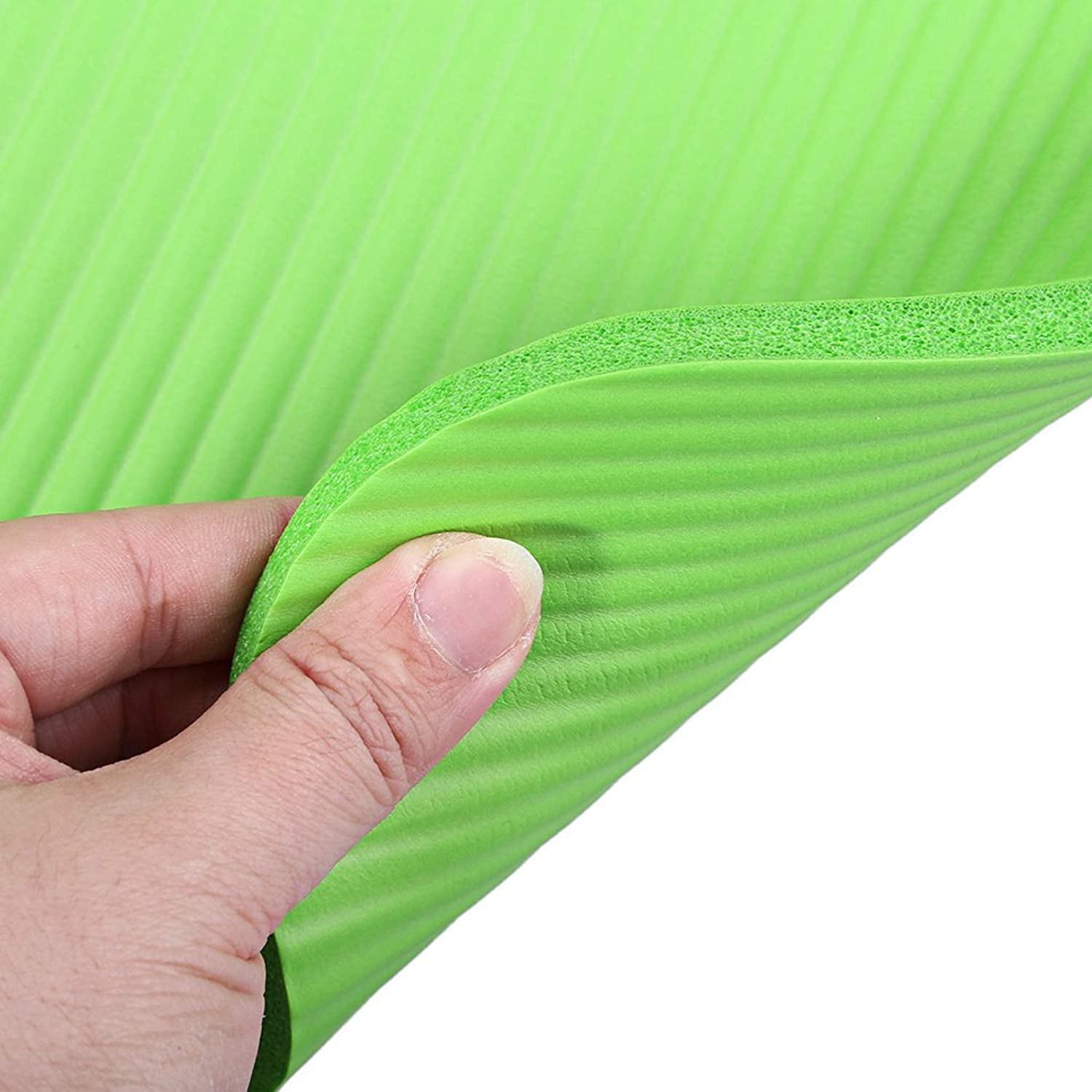 (183x61x1cm) Fitness Yogamatte Pilates Gymnastikmatte Workout Übungsmatte - Grün