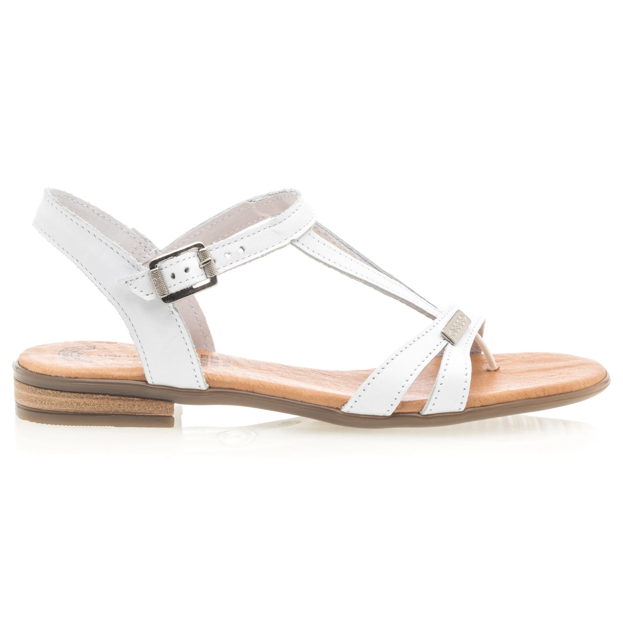Sandales Femme en cuir blanc