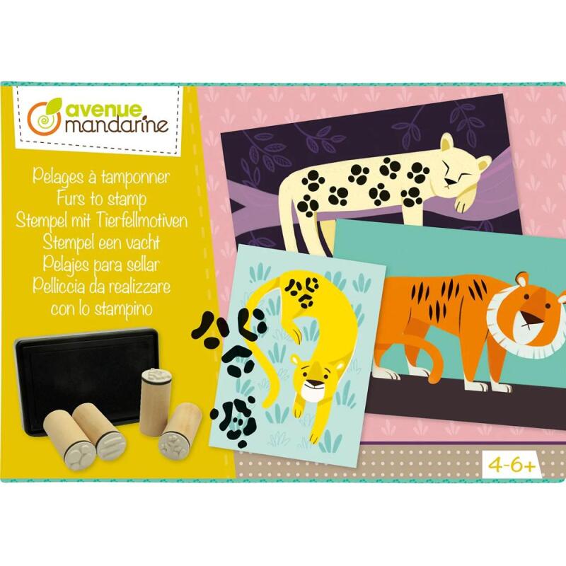 Boîte créative, Pelages à tamponner - Multicolore