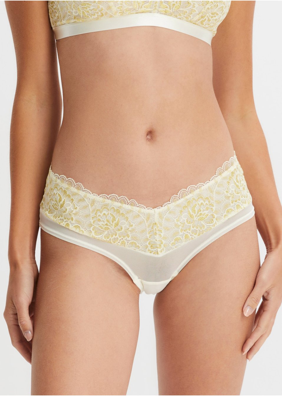 Lot de 3 shorties avec dentelle lurex