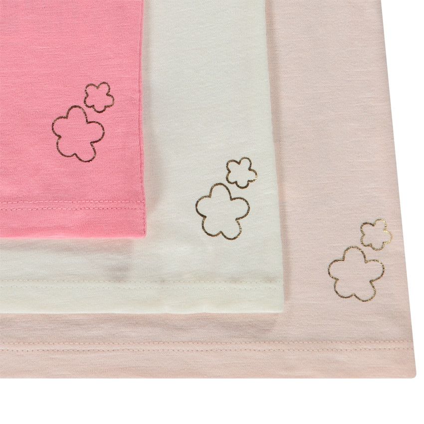 Lot de 3 débardeurs unis pour bébé fille - Ecru