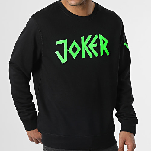 Sweat Crewneck Joker Noir Vert Fluo