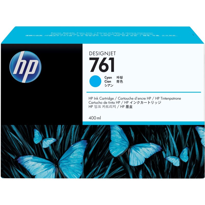 HP 761 cartouche d'encre DesignJet cyan, 400 ml