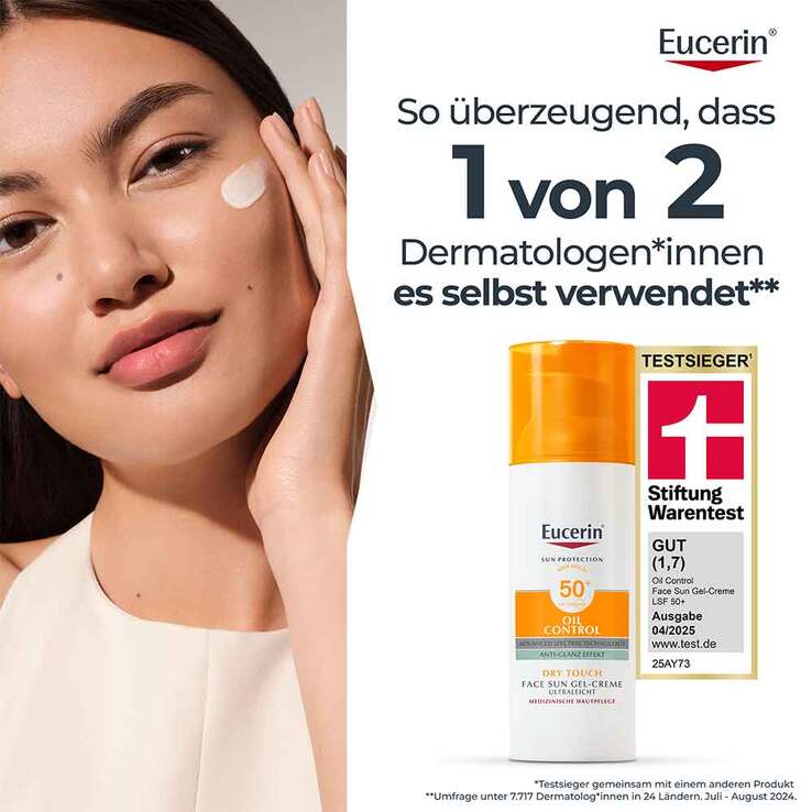 Eucerin Sun Gel-Creme Oil Control LSF 50+, 2x50 ml
