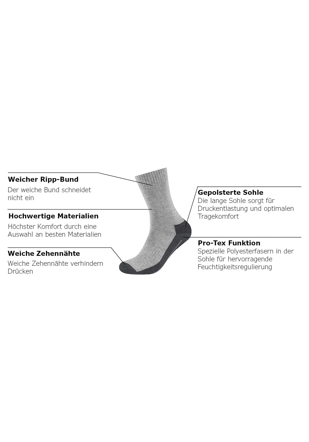Camano Socken »function« 4 Paar, 4 Paar tlg. mit feuchtigkeitsregulierendem Material