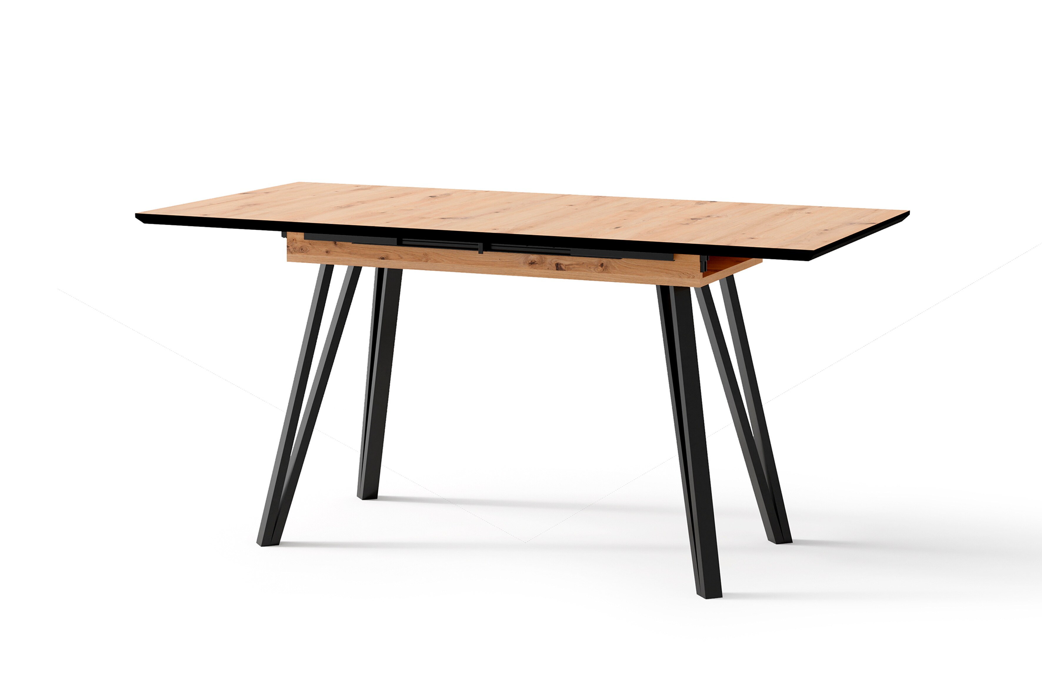 byLIVING Esstisch BERLIN, Breite 120 cm, Auszug 160 cm, Artisan Eiche/schwarz