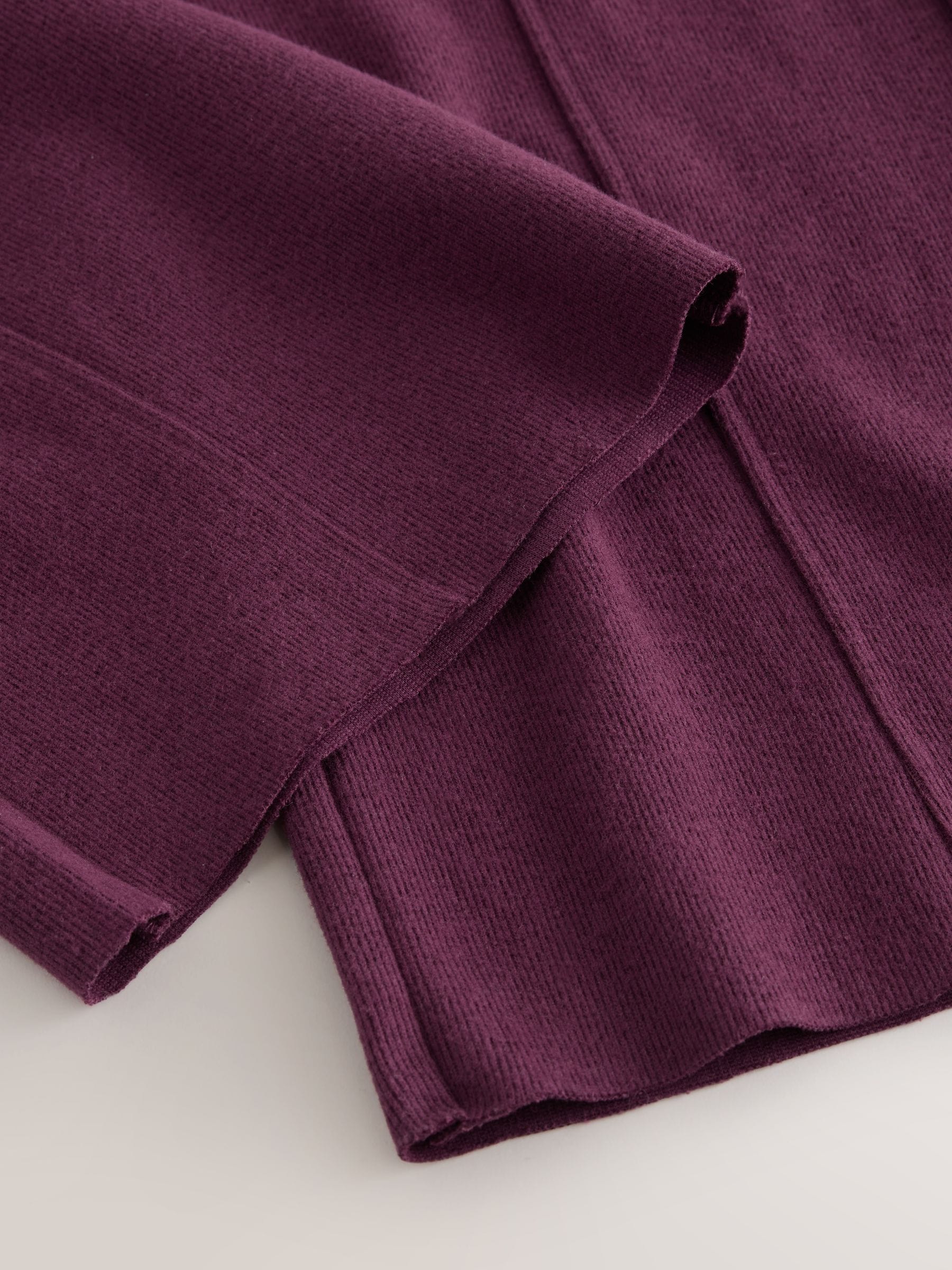 Bordeauxrood - Superzachte Cosy Rib Gebreide Broek met Wijde Pijpen