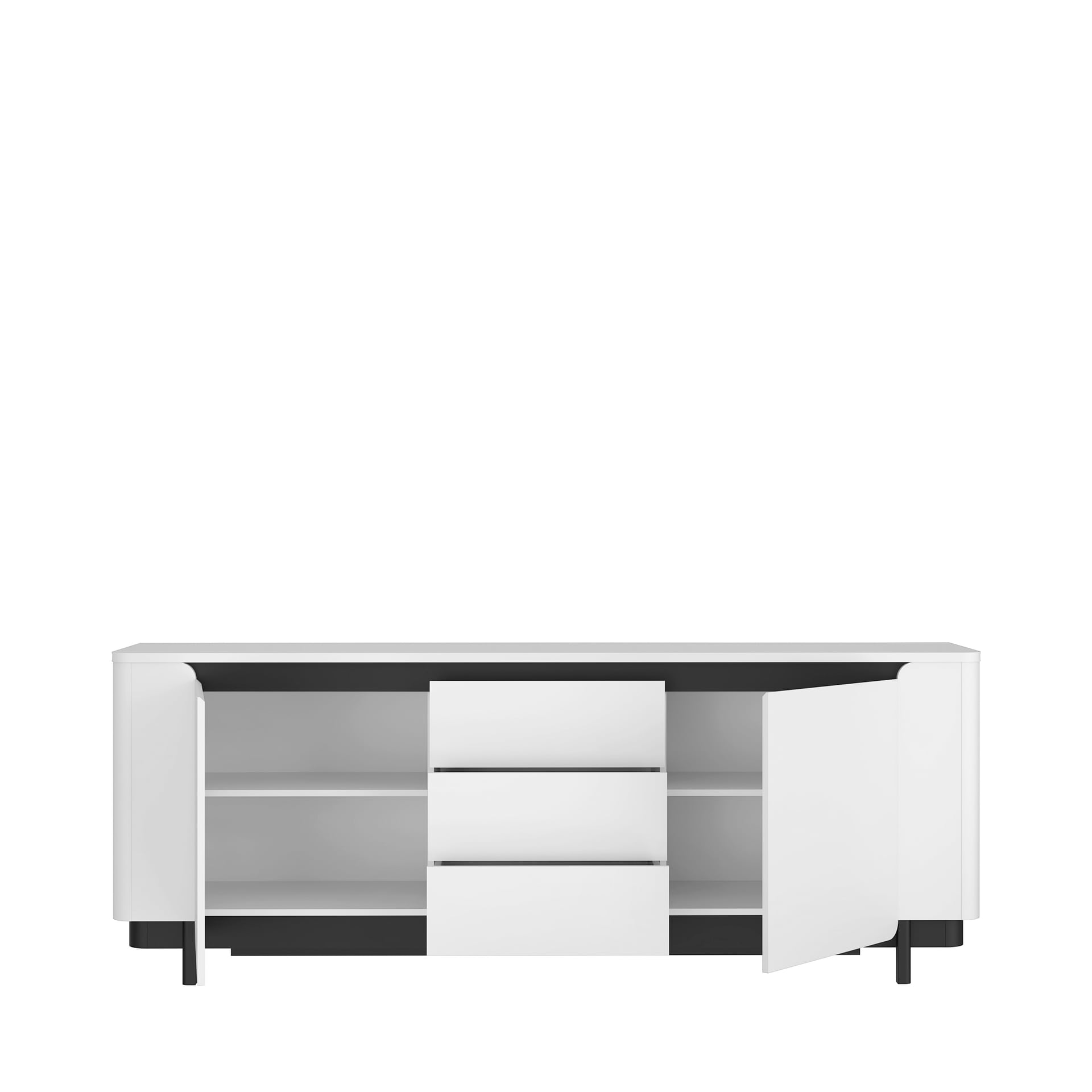 Sideboard VODOL 205x78 cm Sand/Schwarz