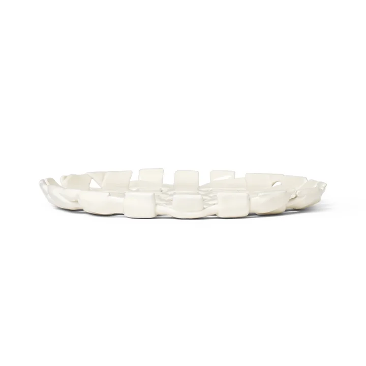 Ferm Living - Plait Servierplatte, off-white