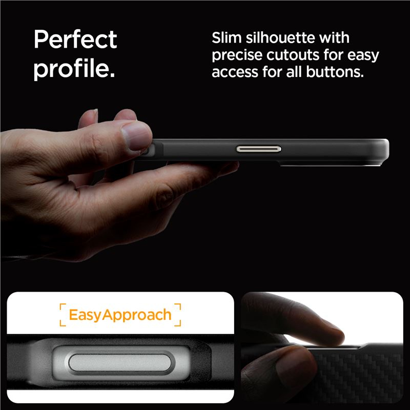 iPhone 16 Pro Enzo Aramid MagSafe Schutzhülle (ACS08508) - Schwarz