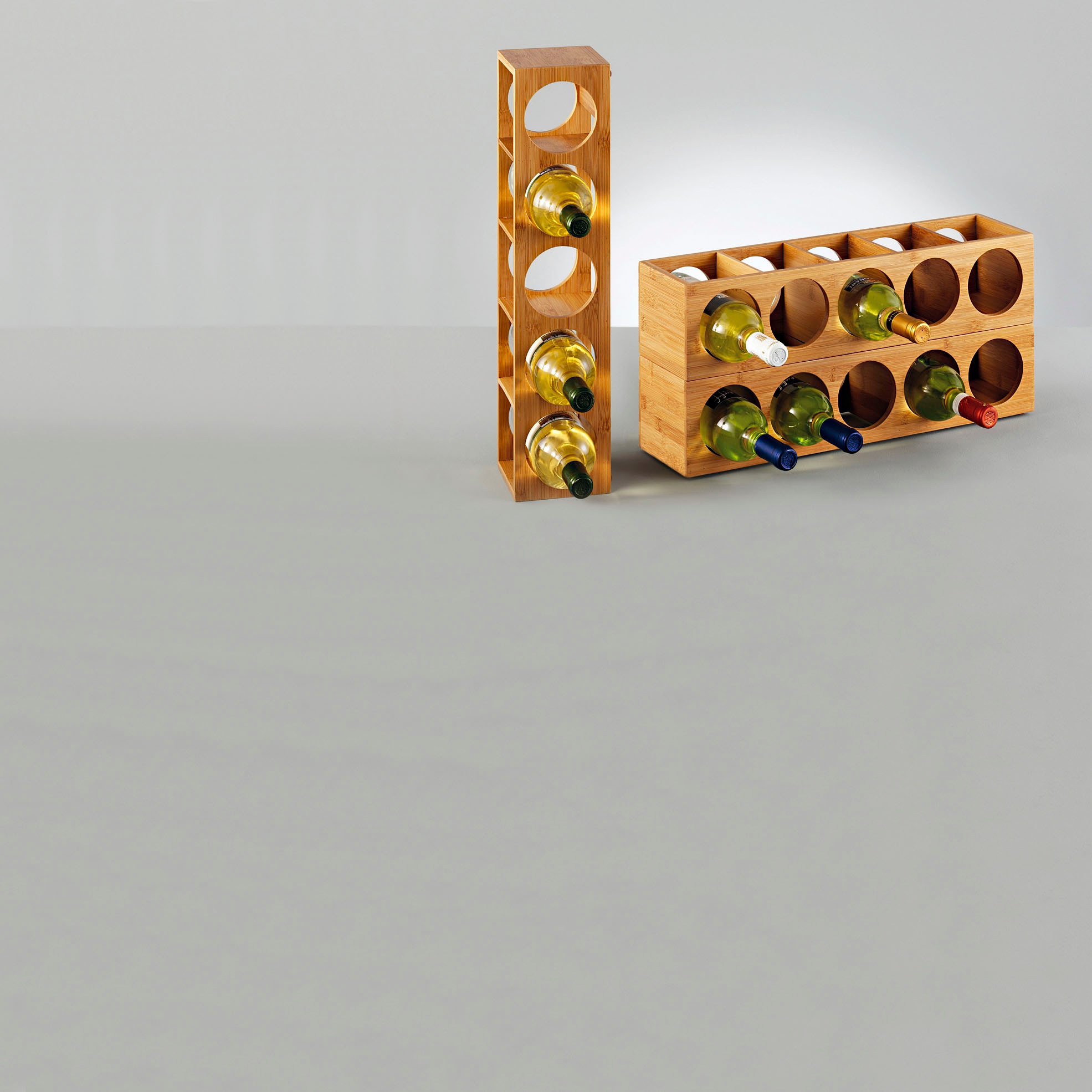 Zeller Present Weinregal »Bamboo« für bis zu 5 Weinflaschen geeignet