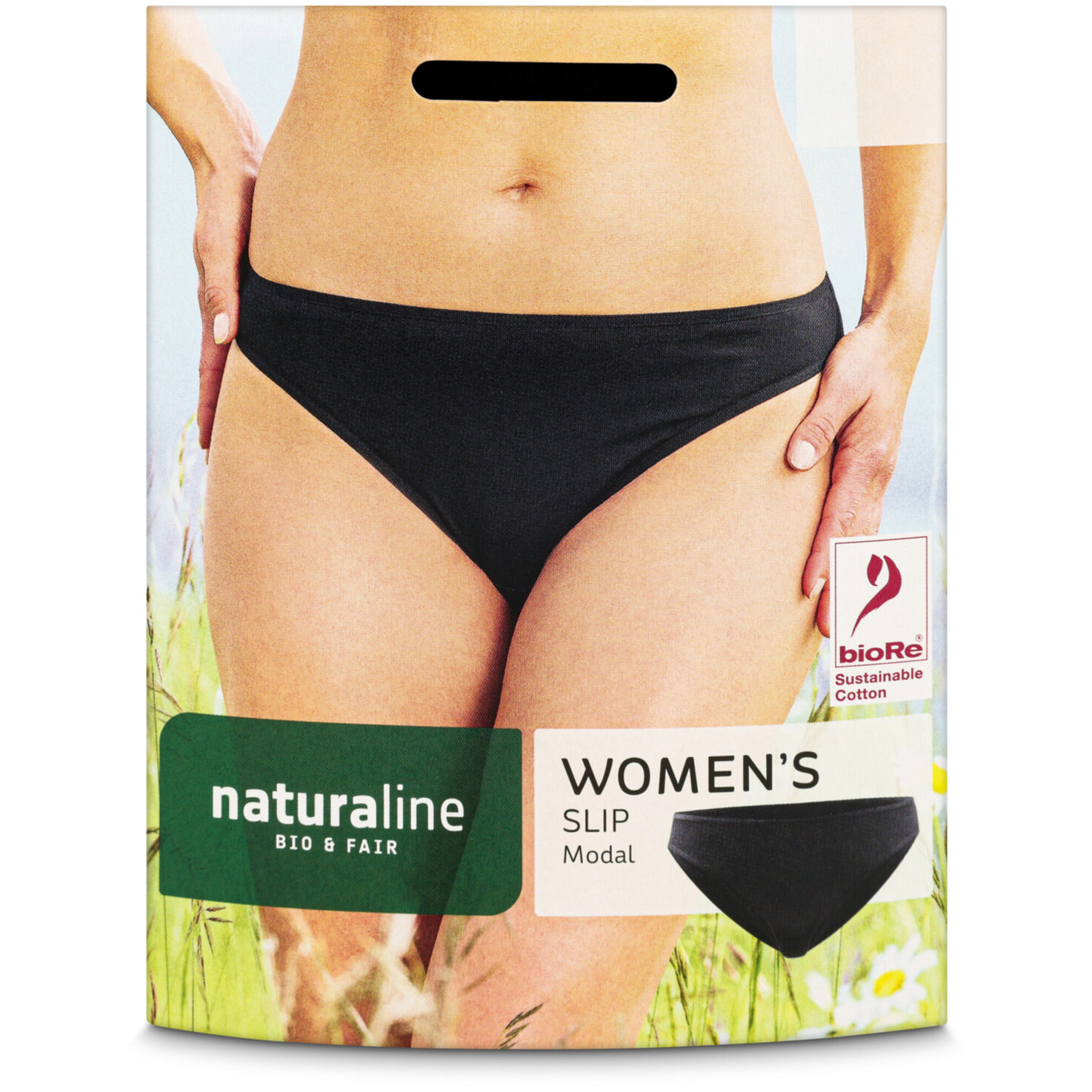 Naturaline Textil Damen Slip schwarz L