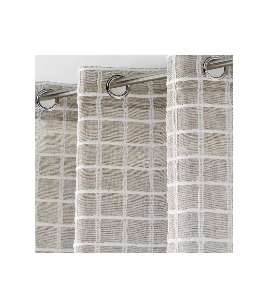 Rideau Voilage à Œillets Karrona 140x240cm Taupe