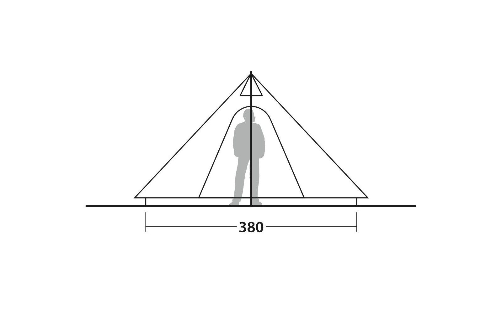 Robens Fairbanks Grande Tipi-Zelt khaki für 7 Personen