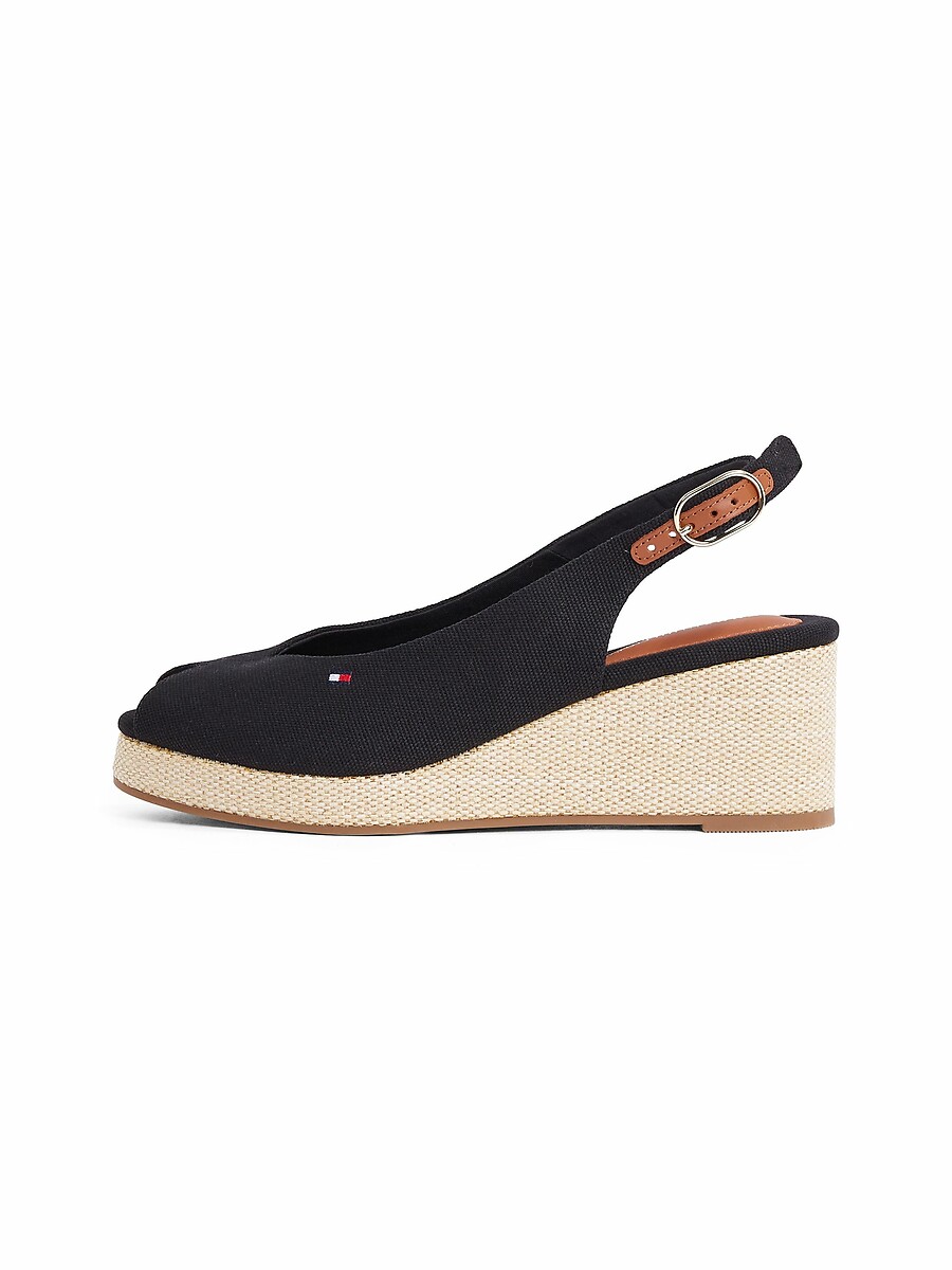 TOMMY HILFIGER<br>Sandálias plataforma com tira no calcanhar Bandeira