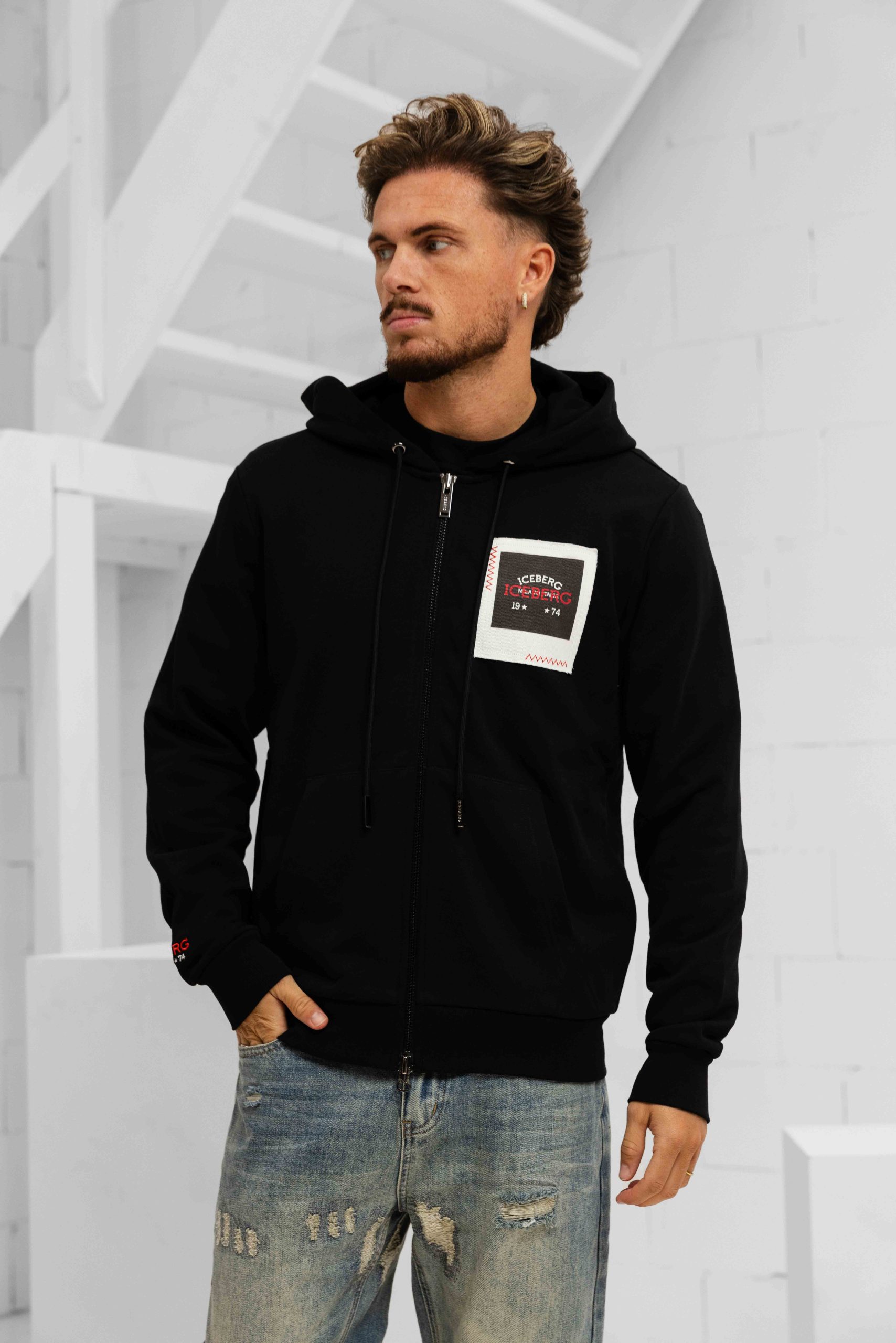 Iceberg 5C Felpa E020 Vest Heren Zwart
