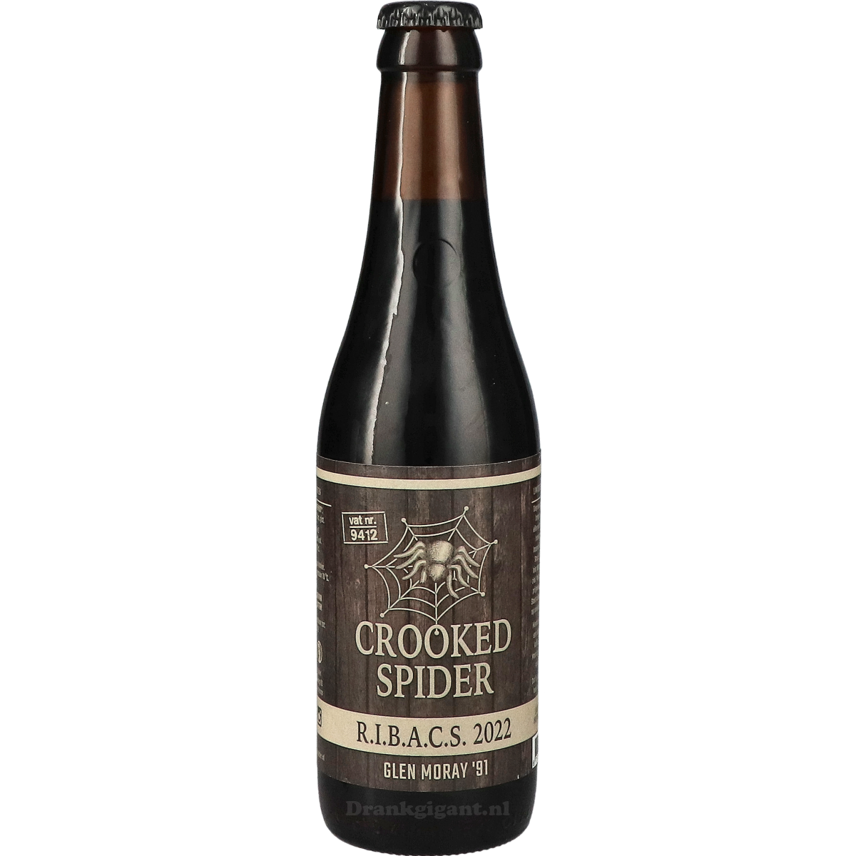 Crooked Spider RIBACS 2022 Glen Moray '91 B.A. Christmas Stout 33 cl