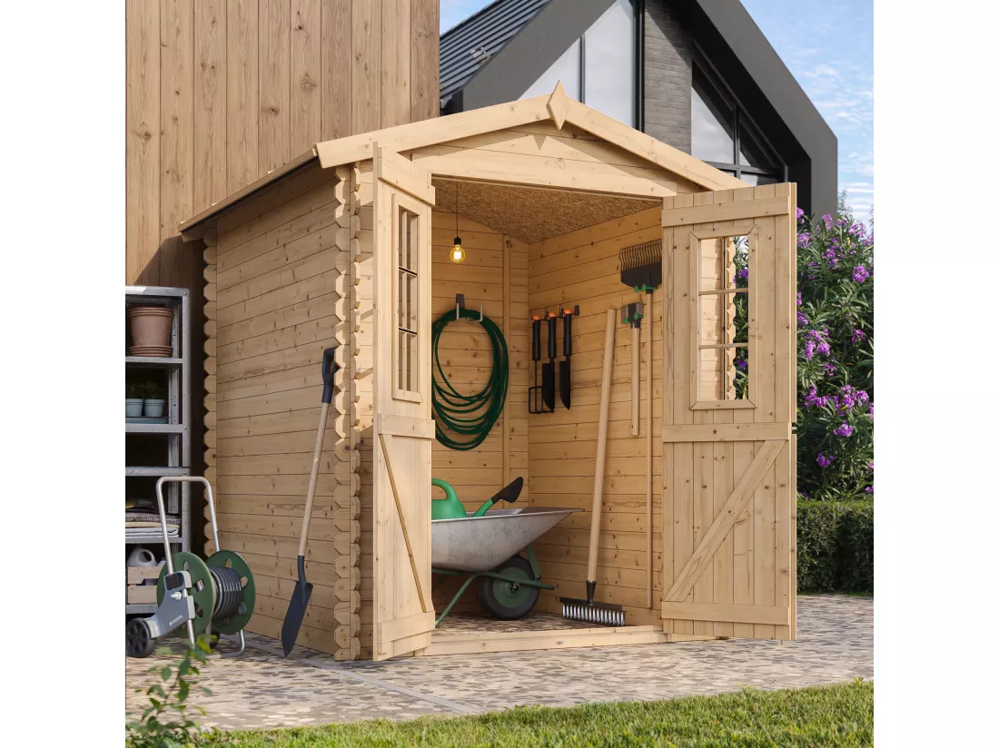 Abri de jardin en bois - I186xL196xH218 cm/ 2,82 m2 - TIMBELA M320C