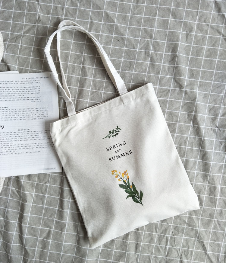 Basaran - Canvas tas met bloemenprint