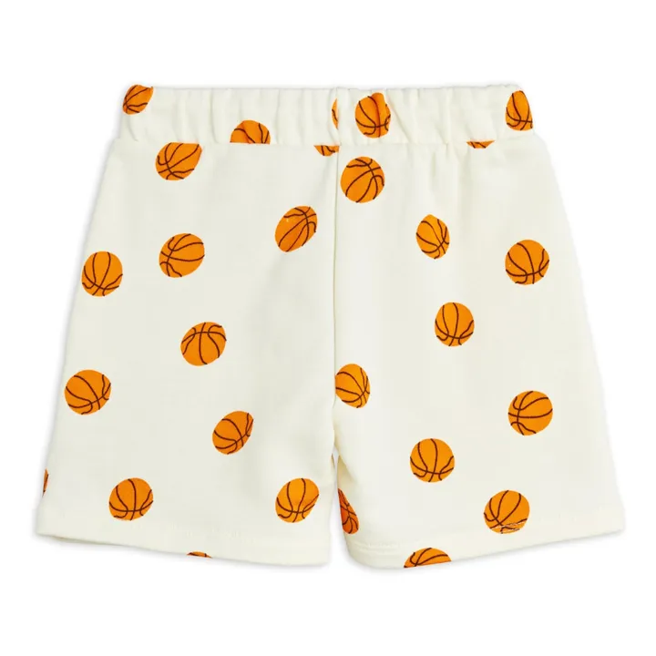 Mini Rodini Short Basketball Molleton Bio | Ecru