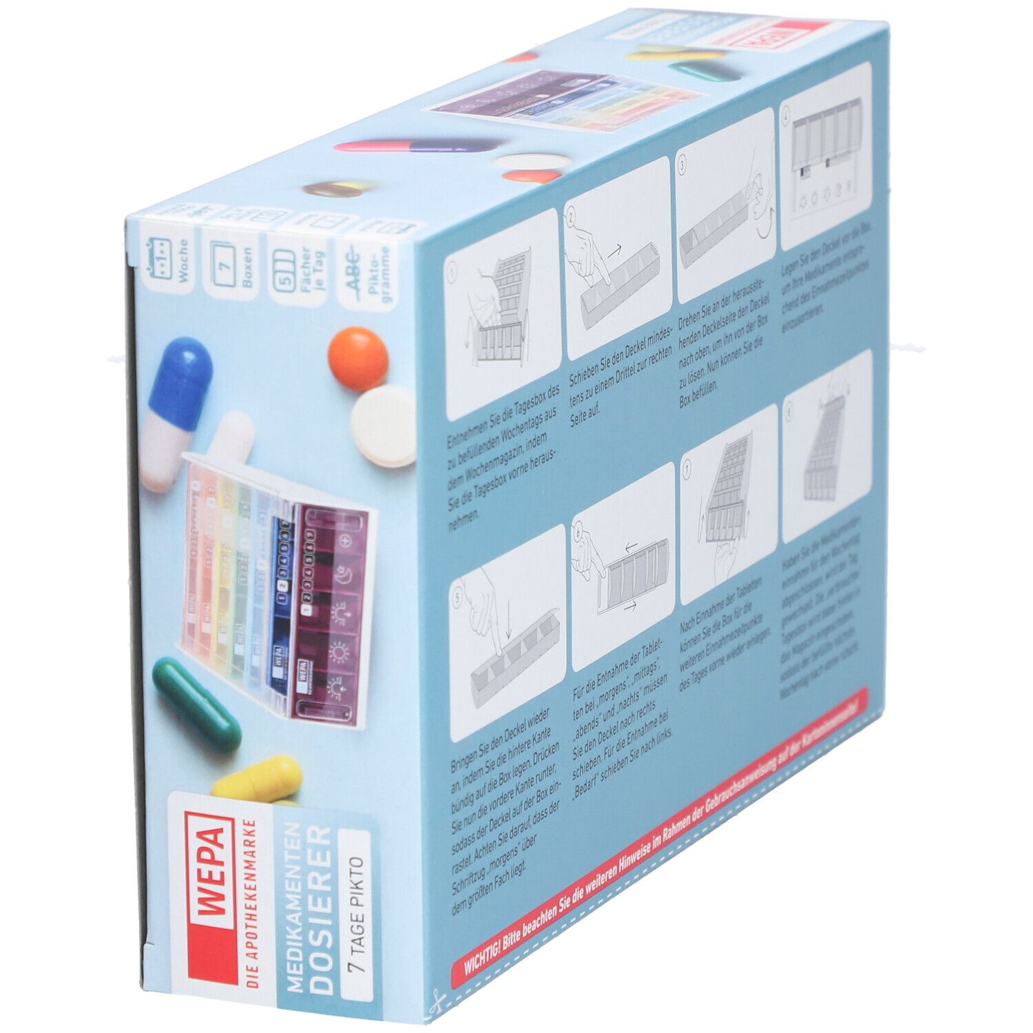 WEPA 7 Tage Wochenmagazin Regenbogen/Piktogramme